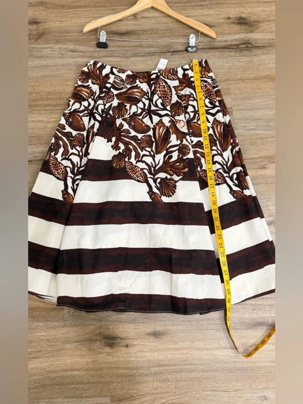 J.Crew Petite side-pleat midi skirt in lobster & seashell print Size 10P NWT